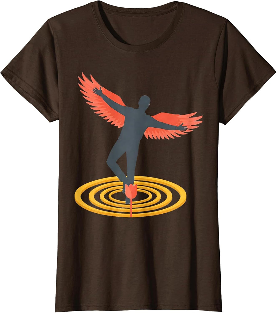 Women's Balance Warrior Parkinson's Defiant Humor Support T-Shirt - Brown
