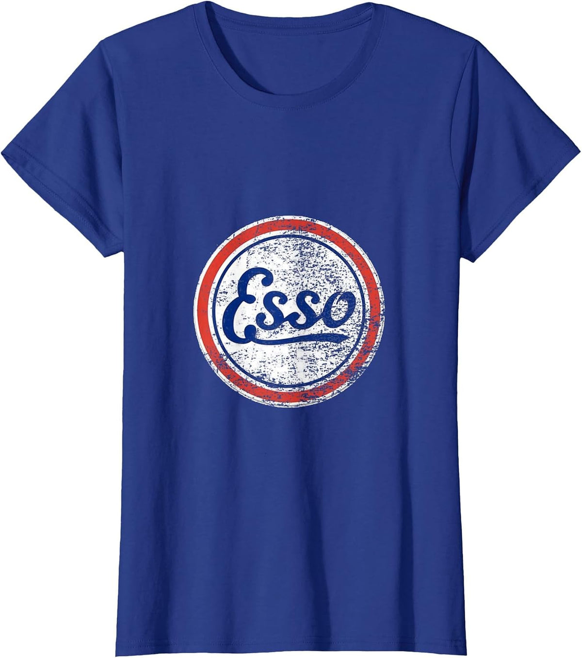Vintage Esso Gas Station Sign T-Shirt - Royal Blue