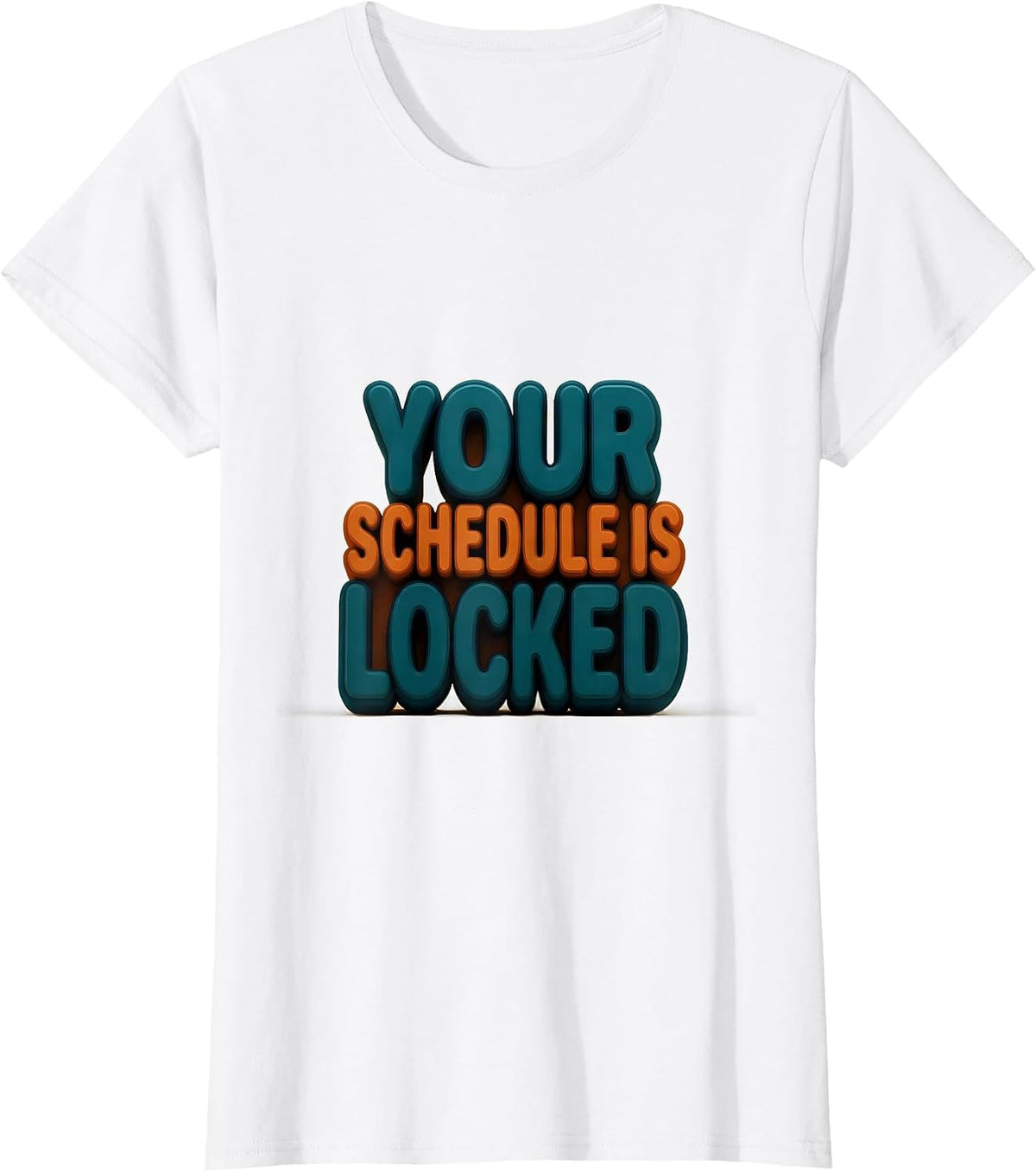 Women's Your Schedule Is Locked Groovy School Counselor Funny Back T-Shirt - White
