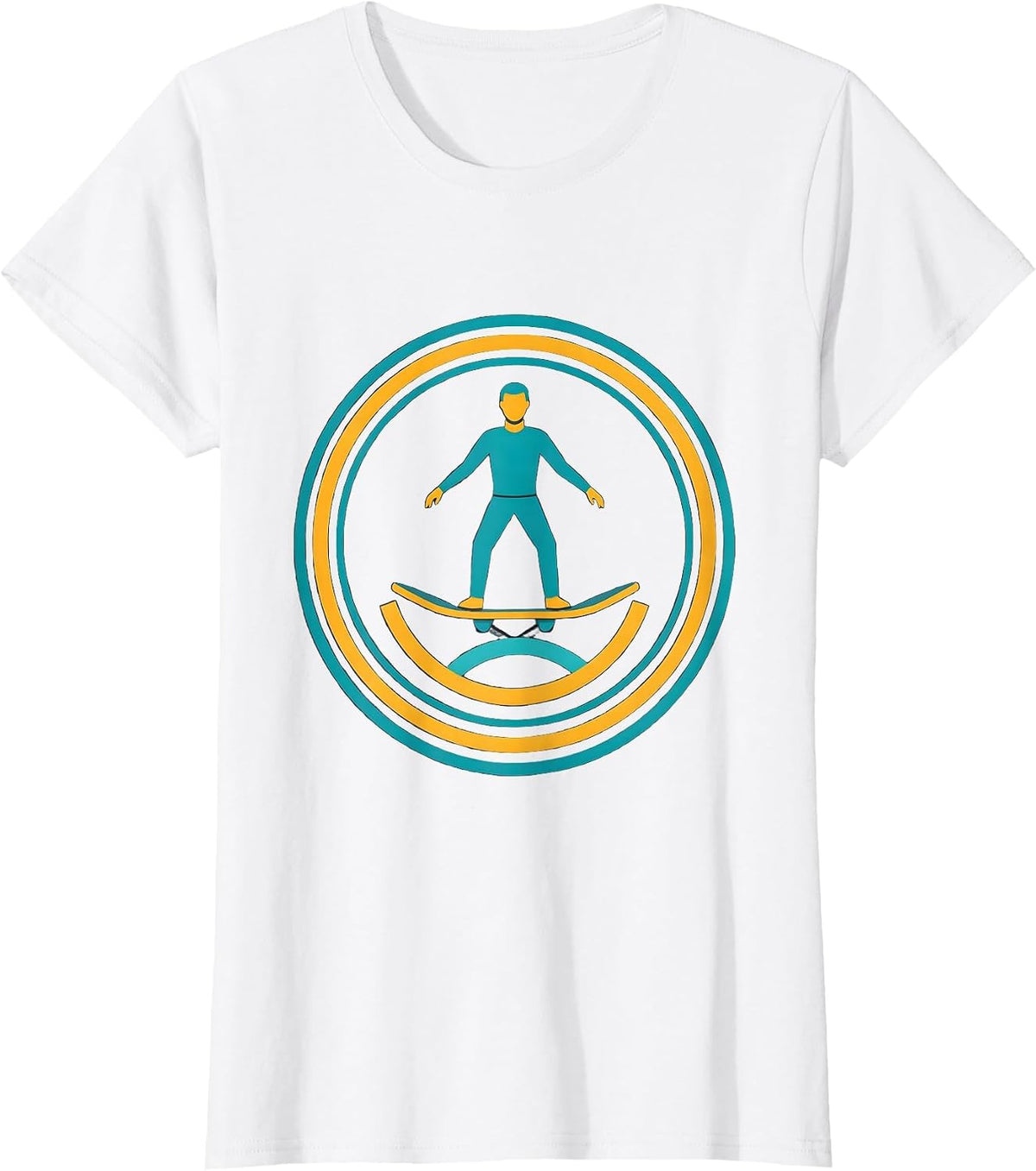 Physical Therapy Balance Board Confidence Illustration T-Shirt - White