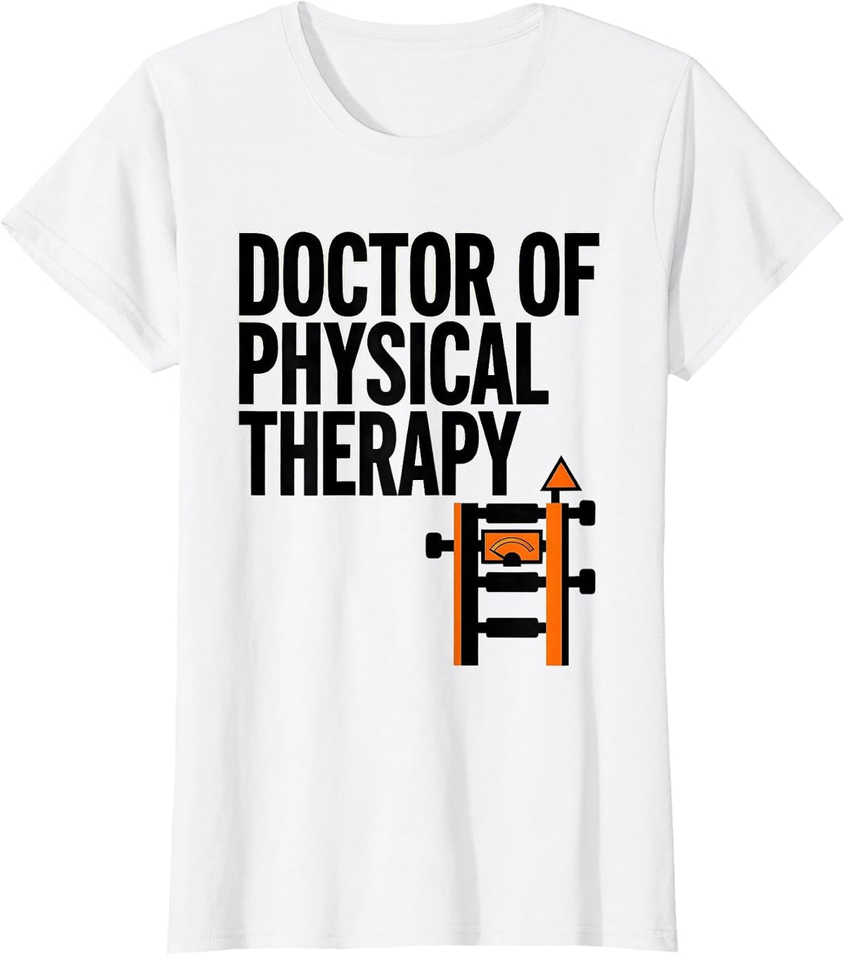 Women's Doctor of Physical Therapy Geometric PT Student Graduation T-Shirt - White