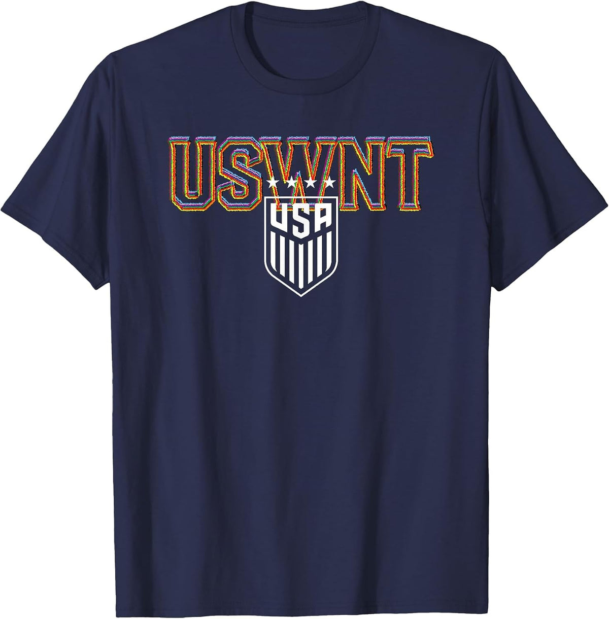 Officially Licensed US Women's Soccer LGBTQ+ Pride T-Shirt - Navy Blue