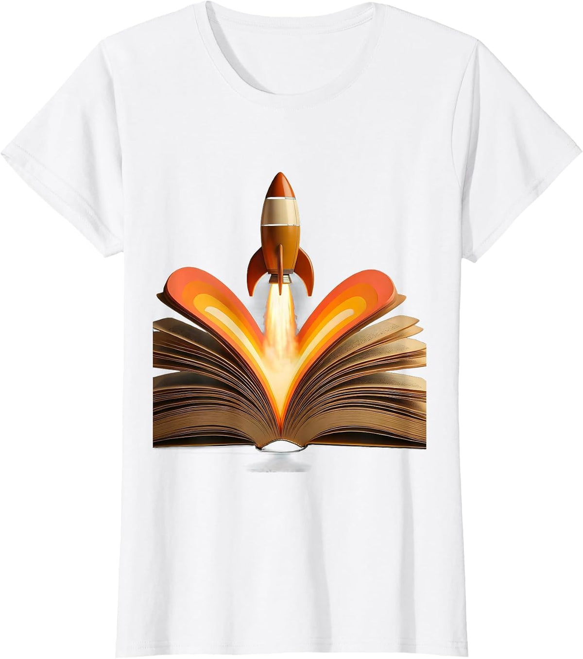 Sped Teacher Rocket Launch Textbook Graphic T-Shirt - White