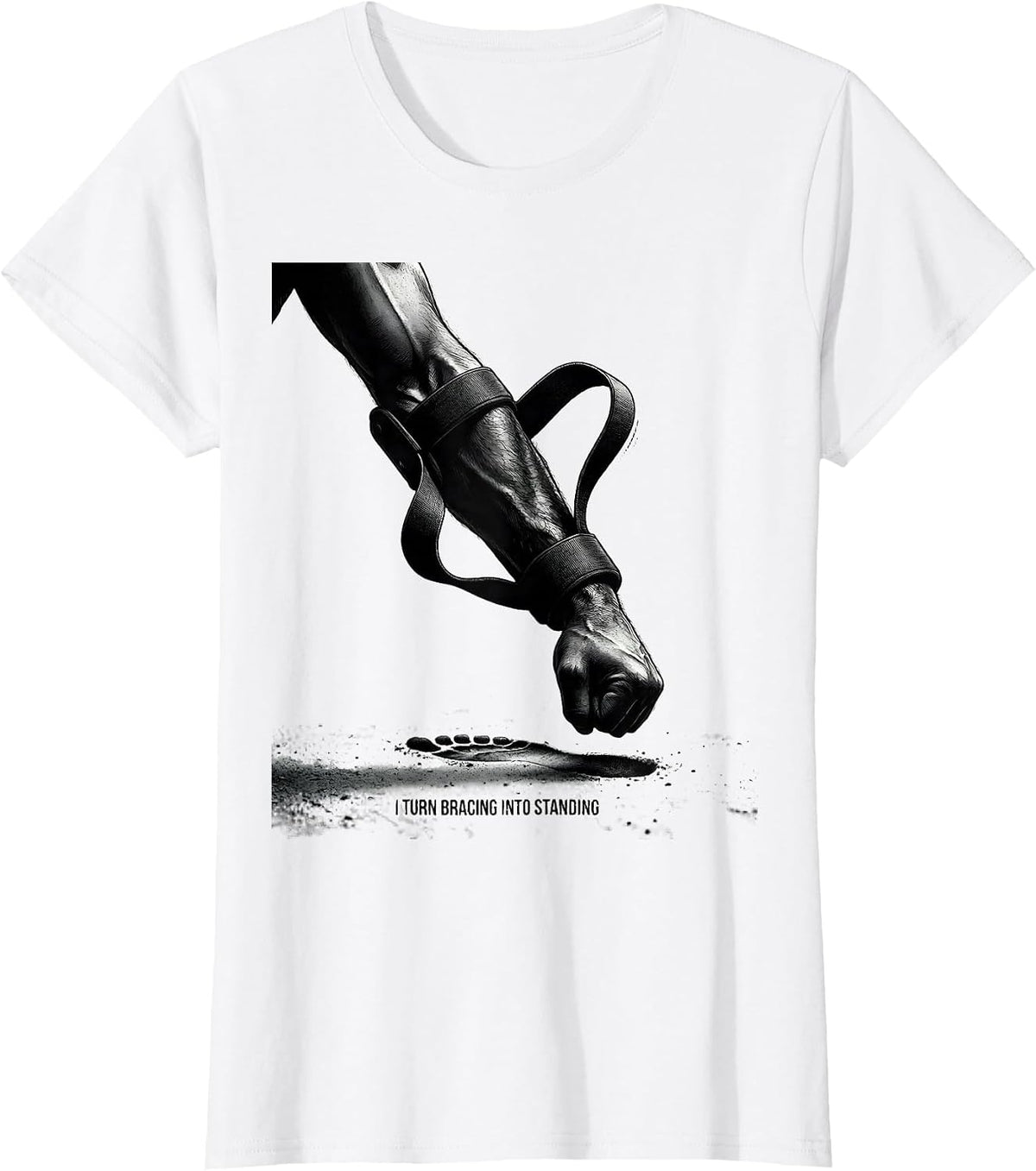 I Turn Bracing Into Standing Physical Therapy PT Humor T-Shirt - White