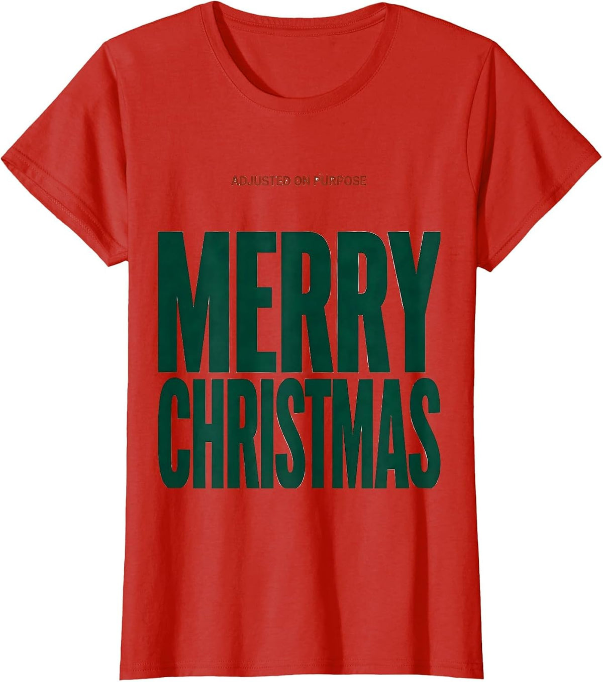 Adjusted On Purpose Merry Christmas Funny Chiropractor T-Shirt - Red
