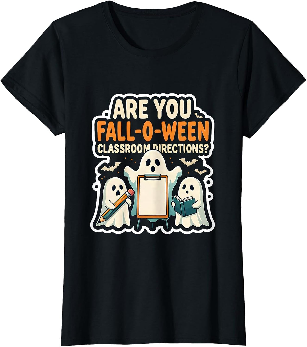 Women's Are You Fall-O-Ween Classroom Directions Teacher T-Shirt - Black
