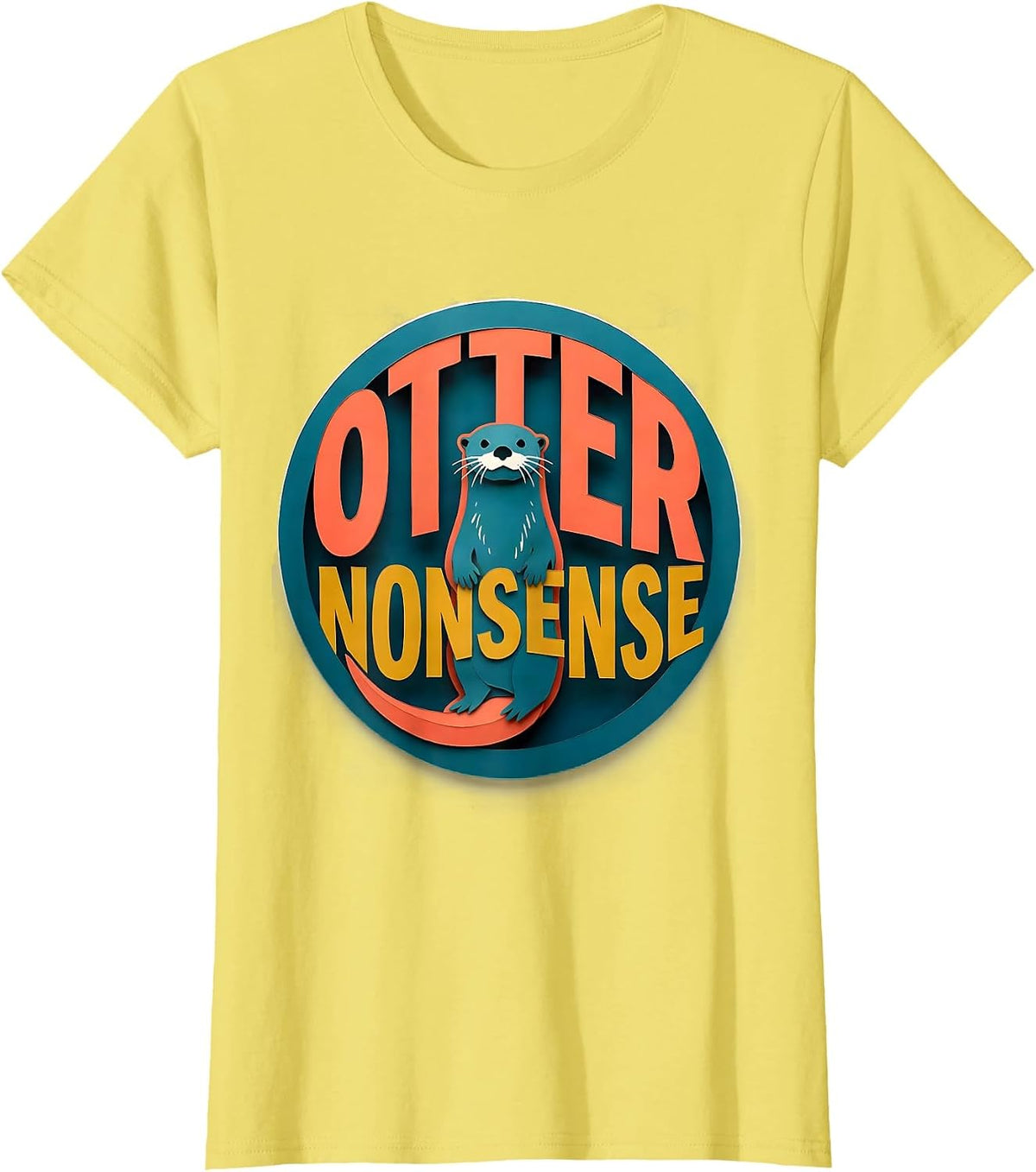 Otter Nonsense Funny Otter Lover Gift For Kid Teen T-Shirt - Lemon Yellow