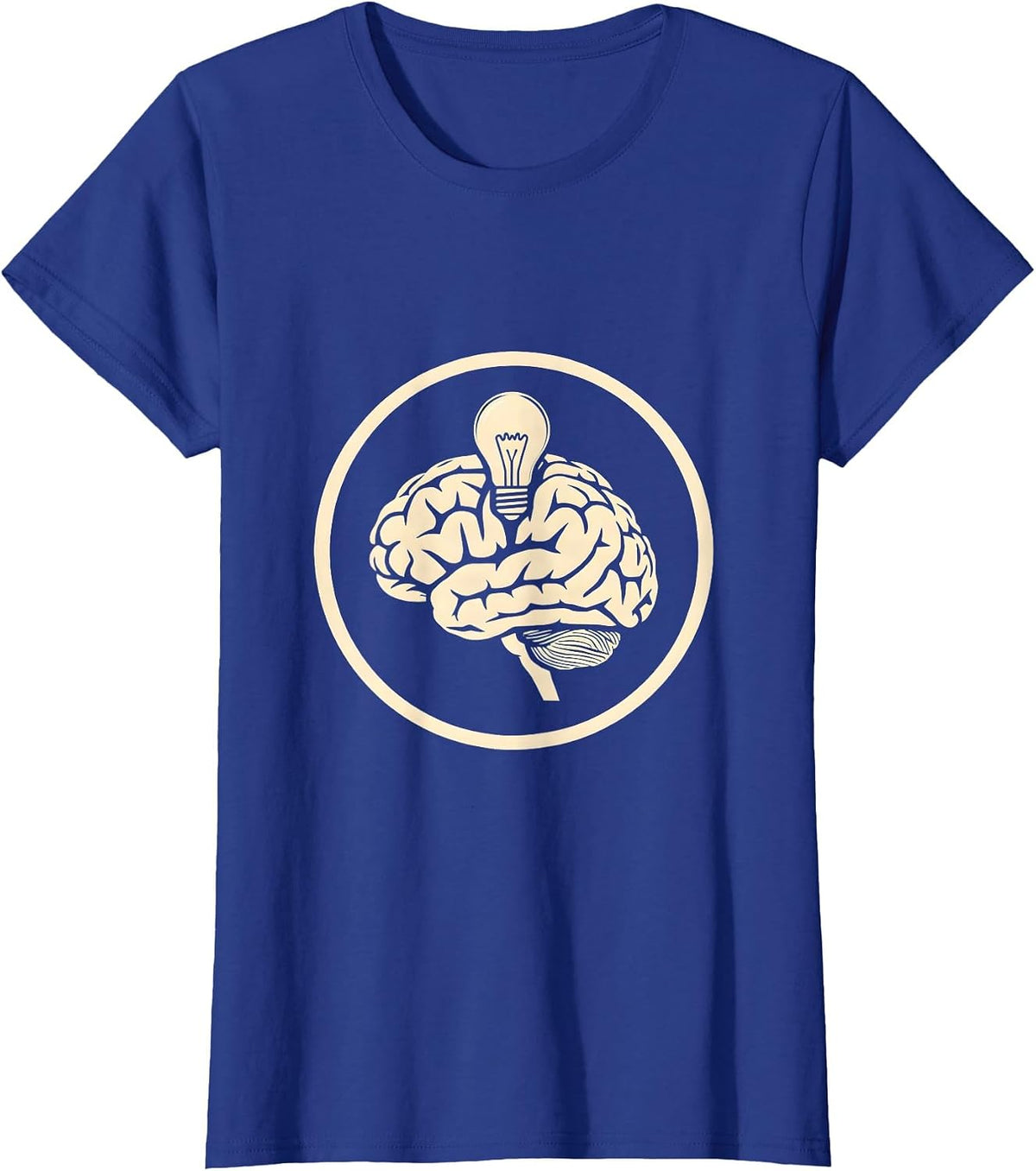 Women's Sped Teacher Brain Lightbulb Glowing Illustration T-Shirt - Royal Blue