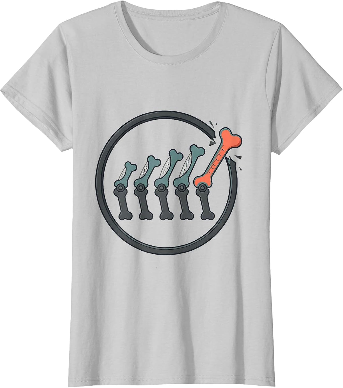 Knee Hinge Range Gauges Physical Therapy Retro Groovy PT T-Shirt - Silver Grey