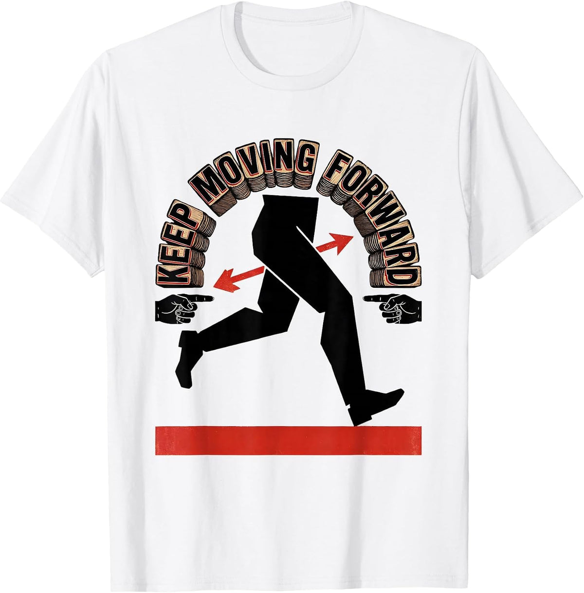 Men's Keep Moving Forward Physical Therapy Design T-Shirt - White