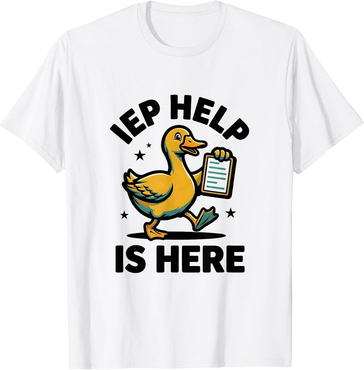 Men's IEP Help Is Here Funny Special Education Teacher SPED T-Shirt - White