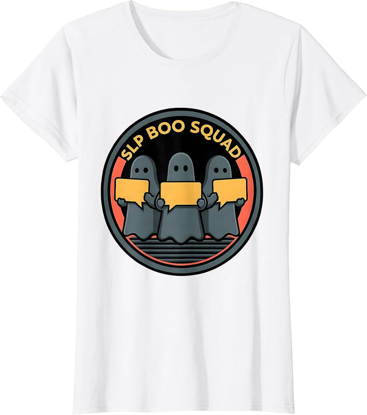 SLP Boo Squad Funny Para Normal Activities Halloween SpEd T-Shirt - White