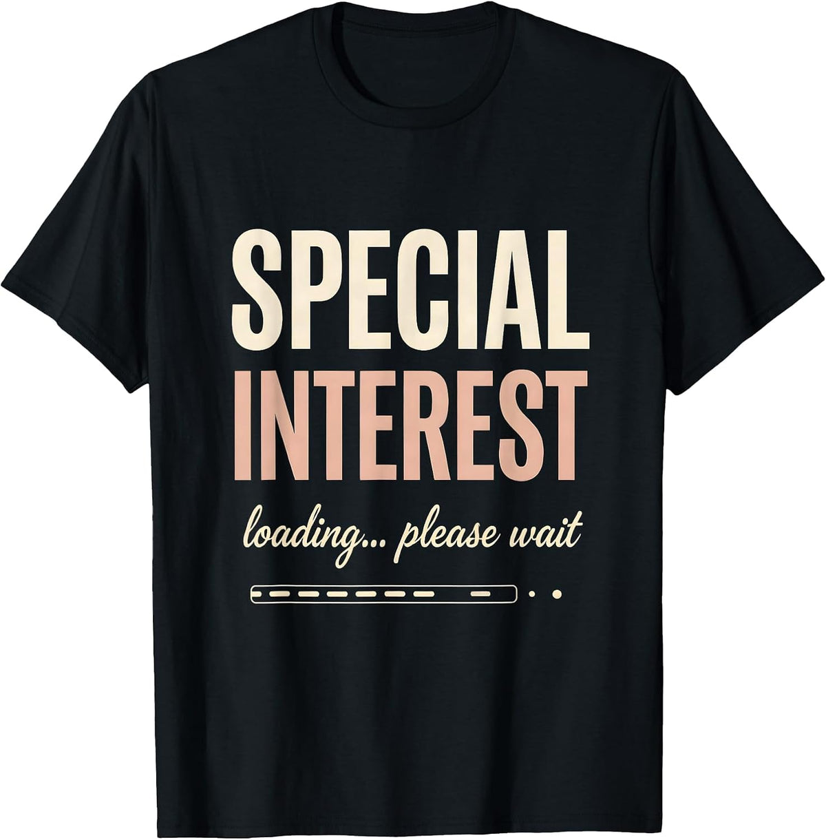 Men's Special Interest Loading Please Wait Autism Design T-Shirt - Black
