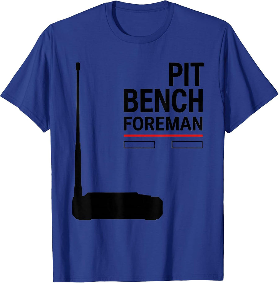Pit Bench Foreman Swiss International RC Car Racing T-Shirt - Royal Blue