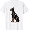 Men's Dobie Mom Funny Doberman Pinscher Dog Lover Gift T-Shirt - White