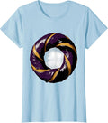 Women's King-Cake Ring Editorial Conceptual Mardi Gras Party T-Shirt - Baby Blue