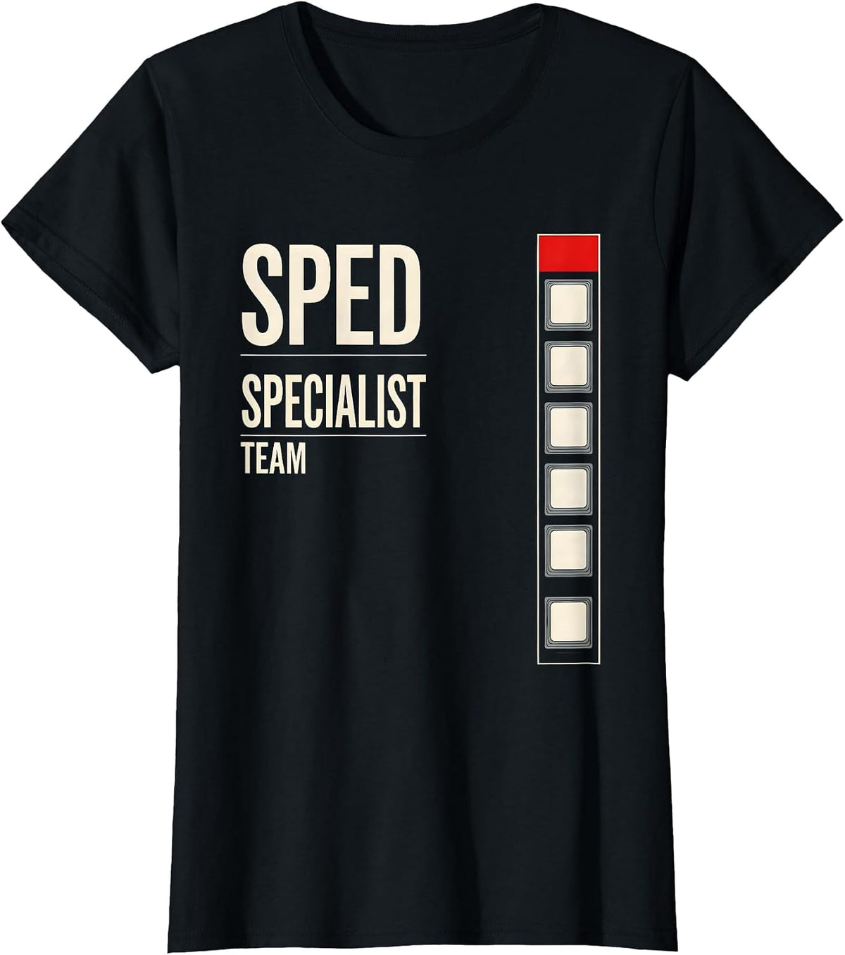 Women's SPED Specialist Team Retro Special Education Teacher Squad T-Shirt - Black