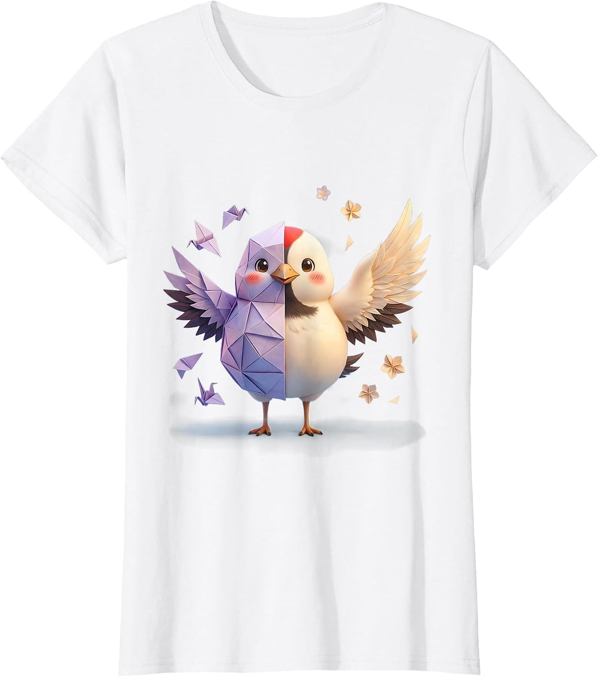 Autism Awareness Origami Crane Unfolding Into Flight T-Shirt - White