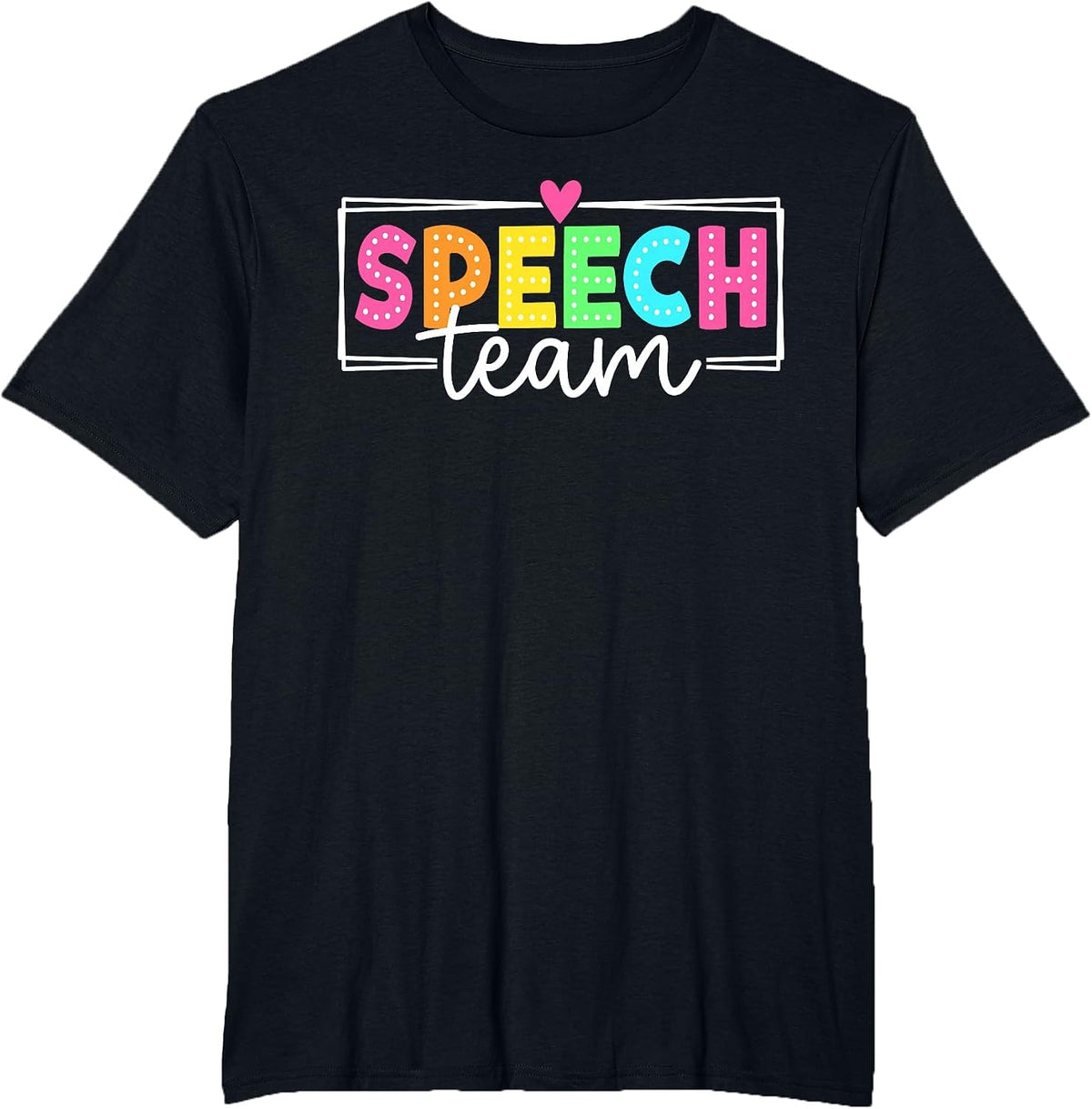 Speech Team Speech Language Pathologist Therapy T-Shirt - Black