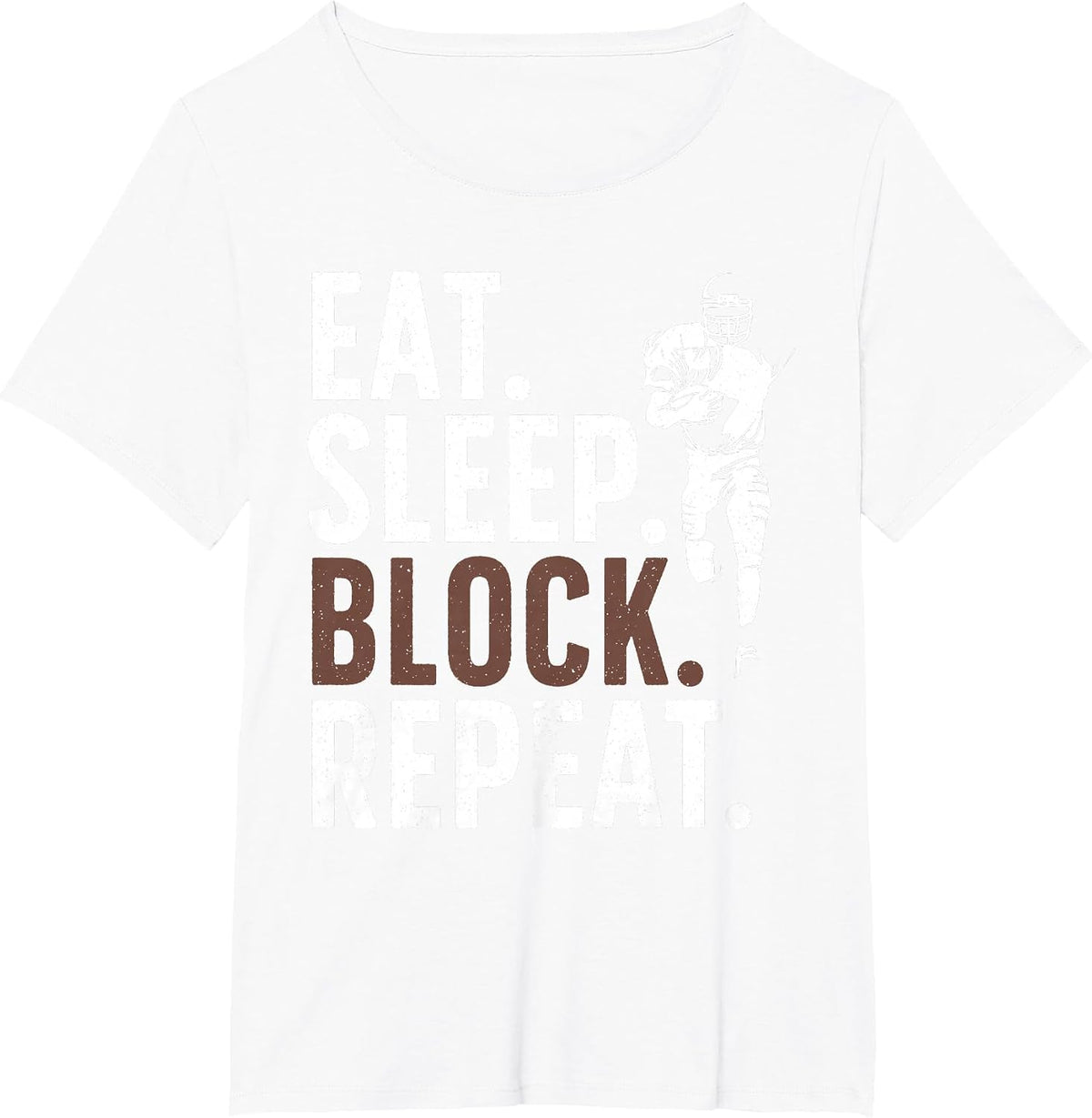 Lineman Art for Men Women Football Player Offensive Lineman T-Shirt - White