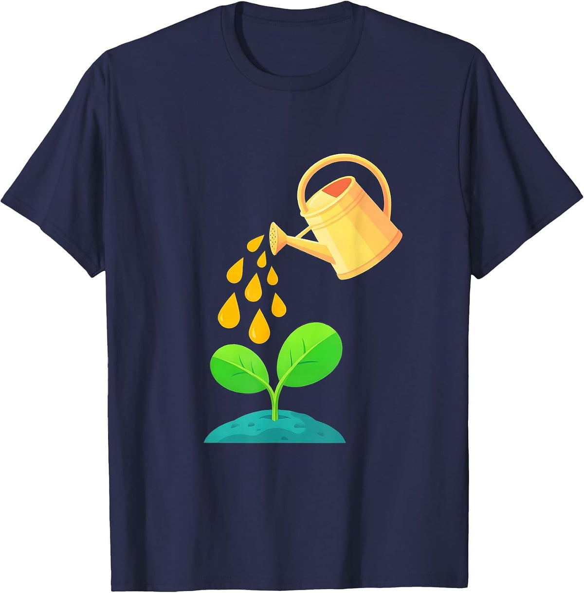 Men's Special Education Teacher Nurturing Growth Gift T-Shirt - Navy Blue