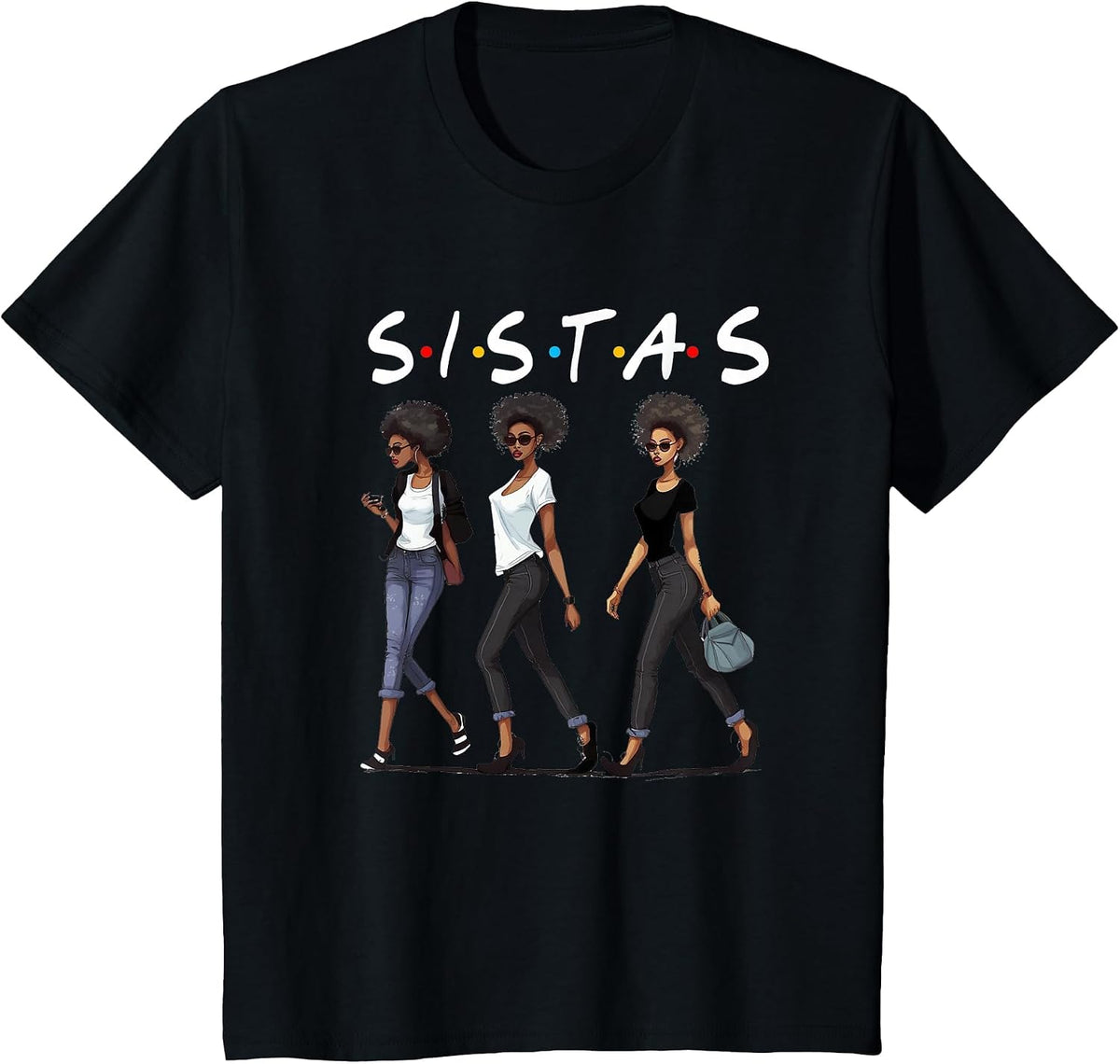 Melanin Queen African American Pride Black Girl Magic Attire T-Shirt - Black
