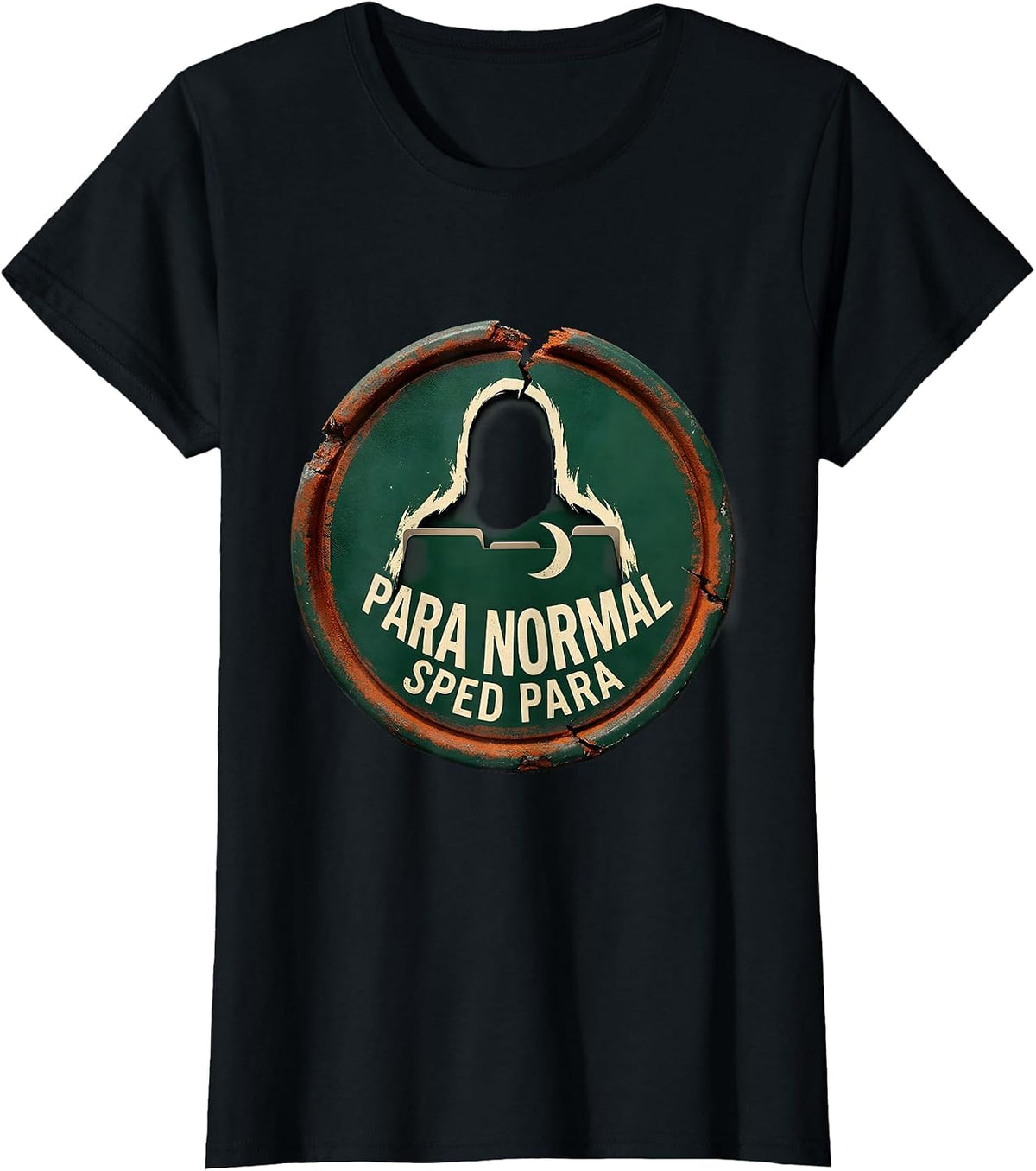 Para Normal SPED Para Ghost Stamp Rubber Stamp Humor T-Shirt - Black