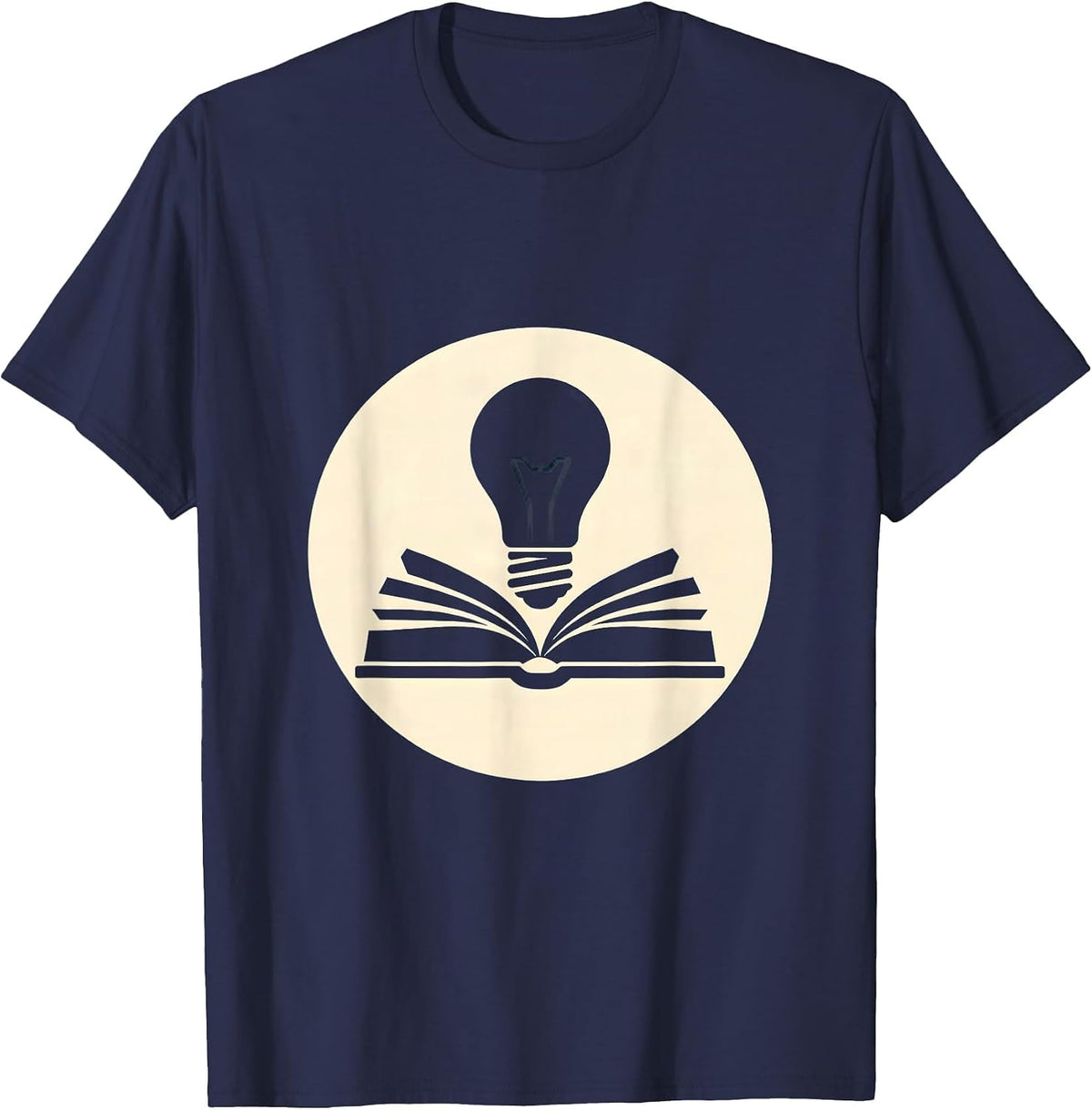 Men's Sped Teacher Illuminated Book Graphic T-Shirt - Navy Blue