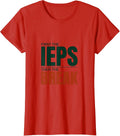 Women's First The IEPs Then The Break Funny Teacher Christmas Winter T-Shirt - Red