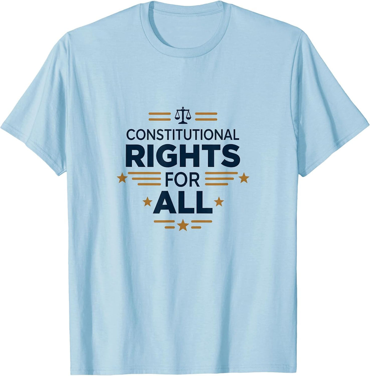Constitutional Rights For All Inauguration Design T-Shirt - Baby Blue
