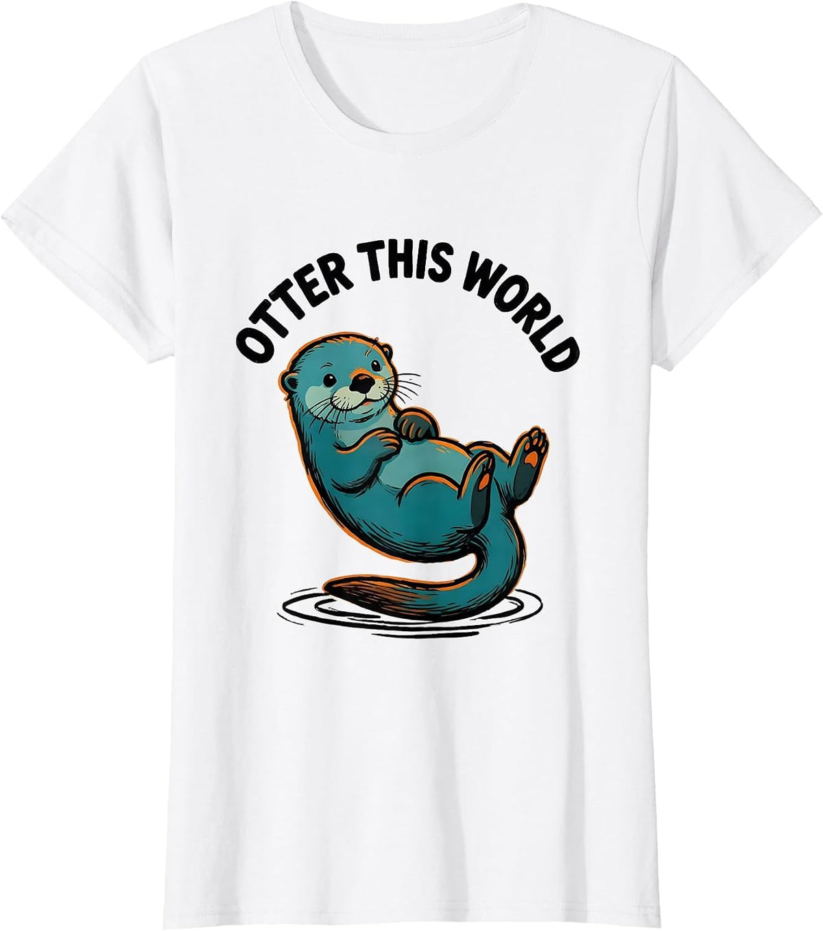 Women's Otter This World Funny Otter Lover Nature Humor T-Shirt - White