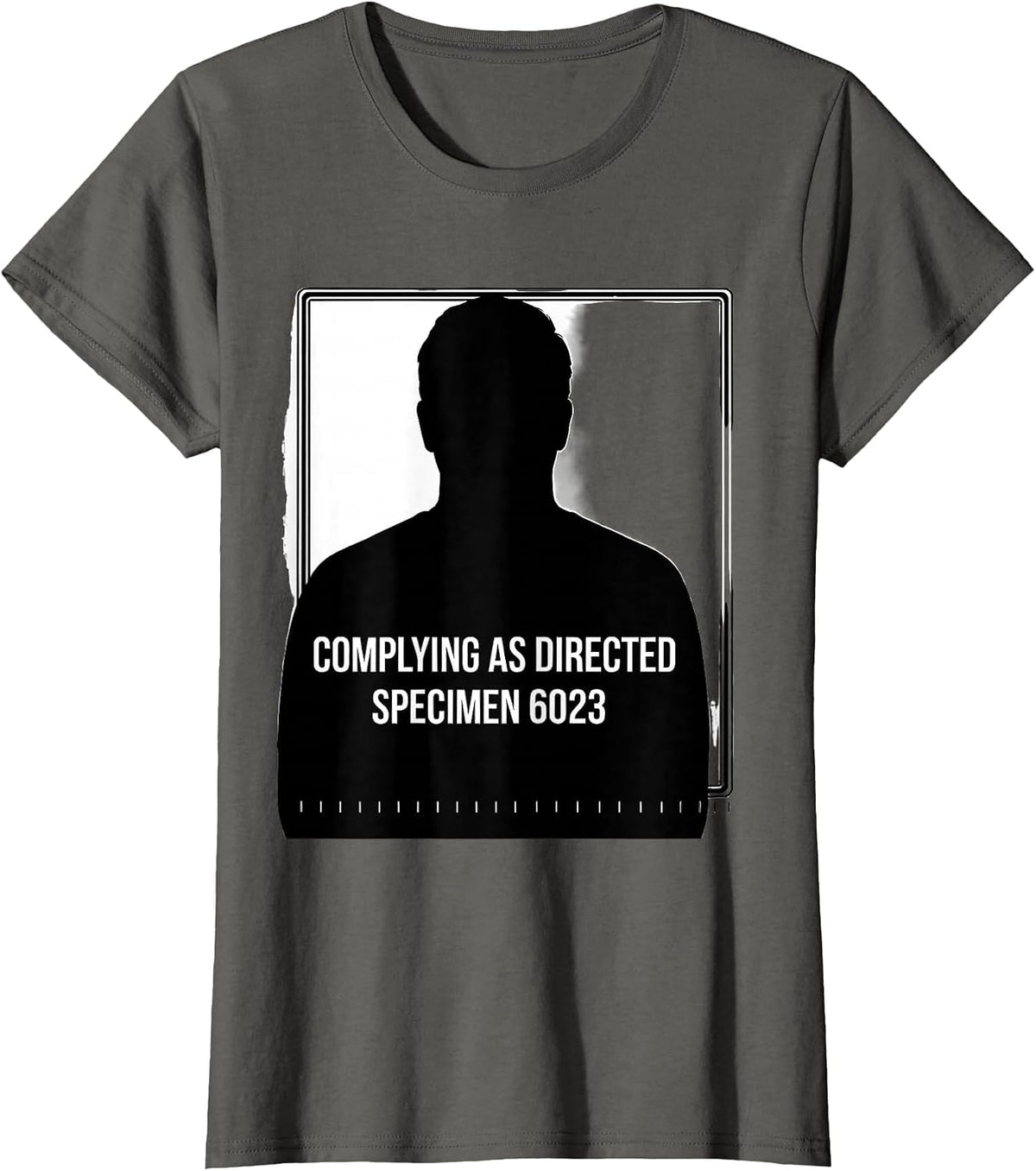 Women's Complying As Directed Specimen 6023 SCP Foundation Fan T-Shirt - Asphalt Grey