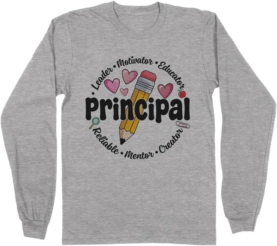 Pencil Principal LS T-Shirt Unisex - Grey