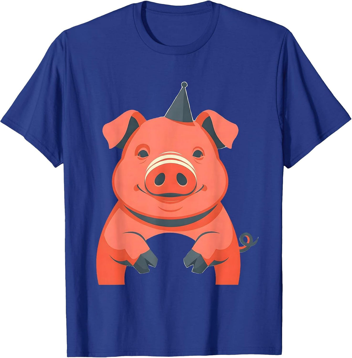 Pig Tummy Funny Halloween Costume Pig Lover Humor T-Shirt - Royal Blue