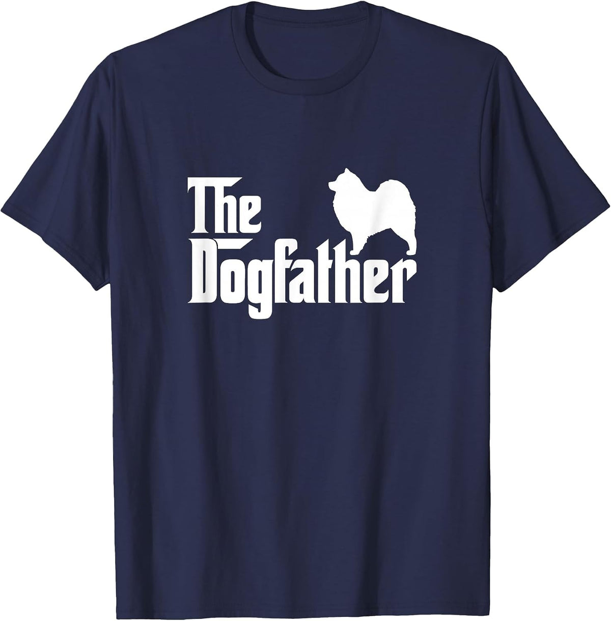 Samoyed - The Dogfather Dog Dad Mom T-Shirt - Navy Blue