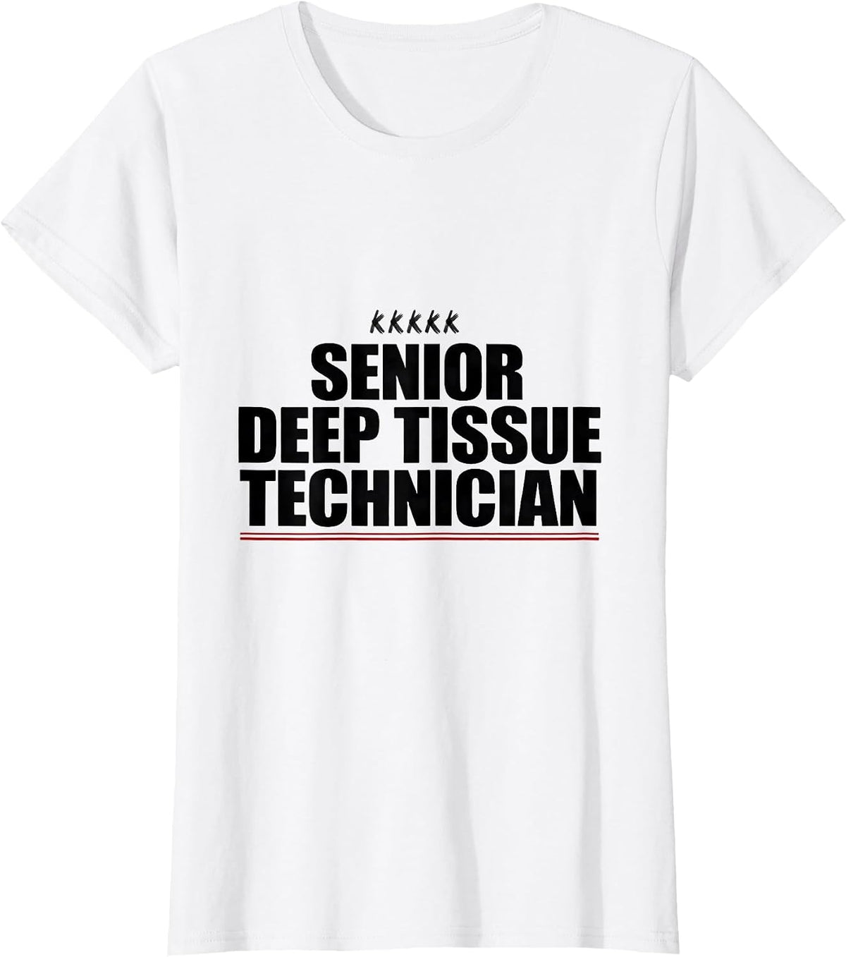 Women's Senior Deep Tissue Therapist Humor Massage Therapy Crew T-Shirt - White