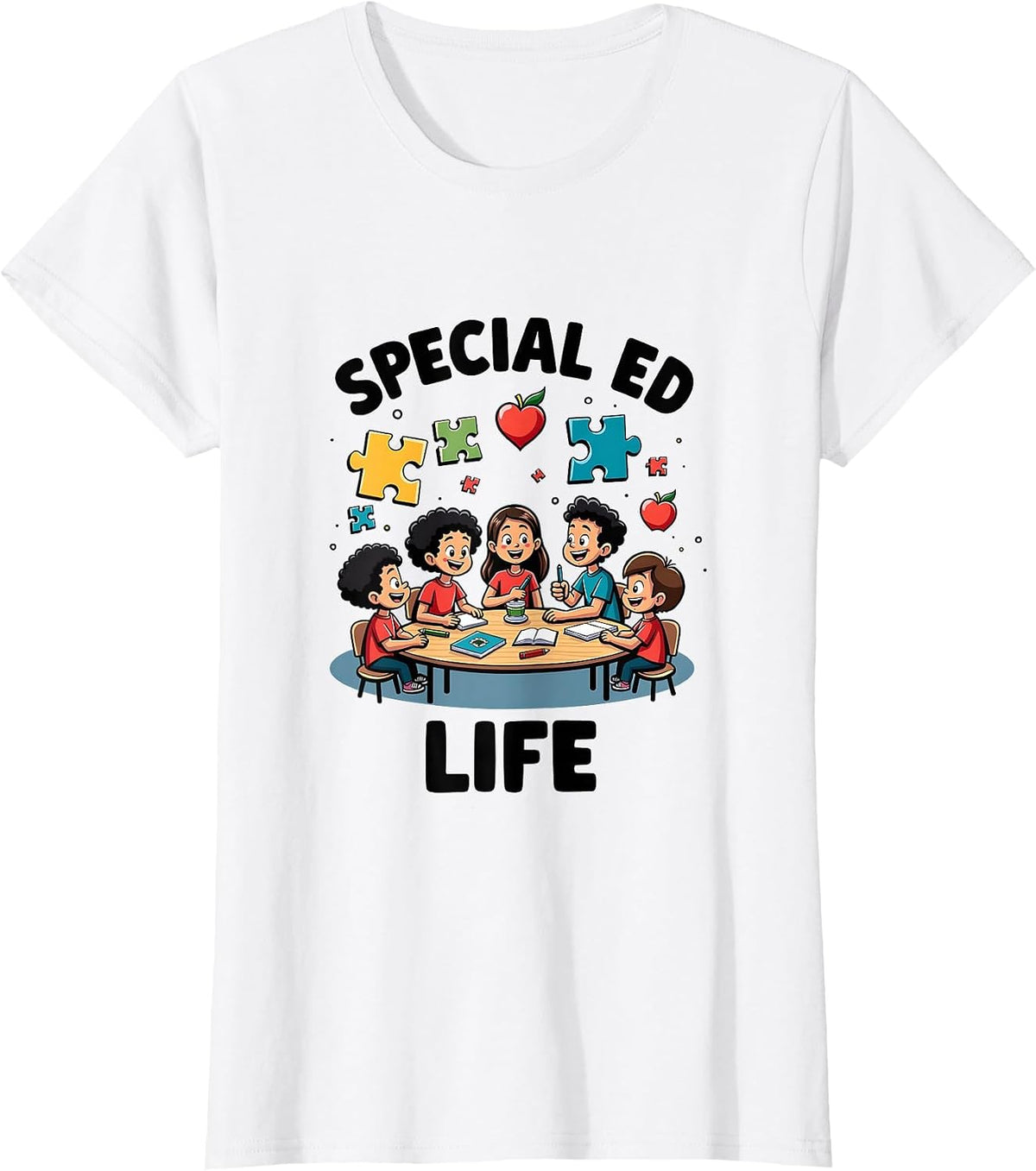 Special Ed Life Special Education Teacher Design T-Shirt - White