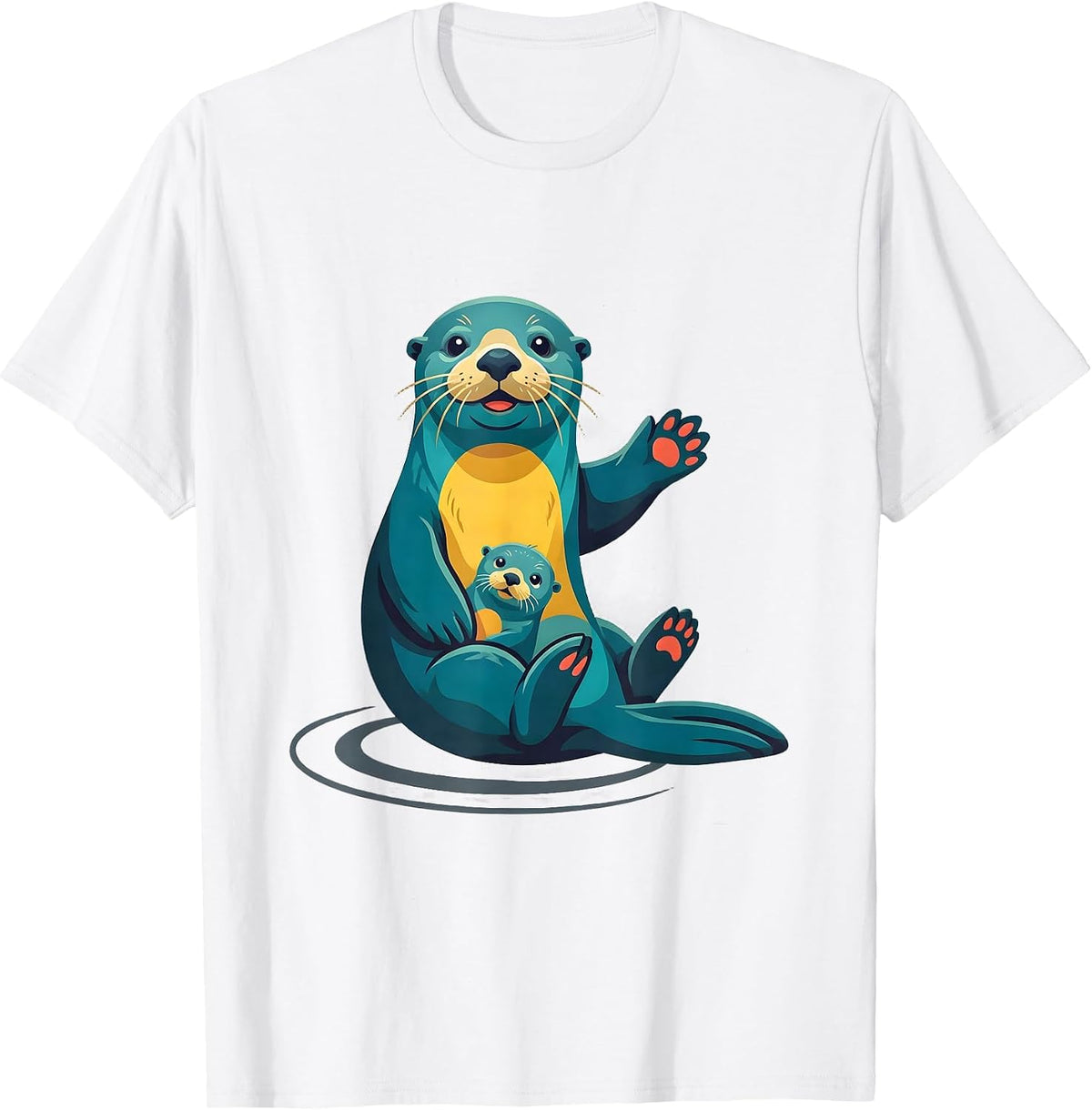 Men's Sea Otter Pair Cute Otter Lover Humor Gift T-Shirt - White