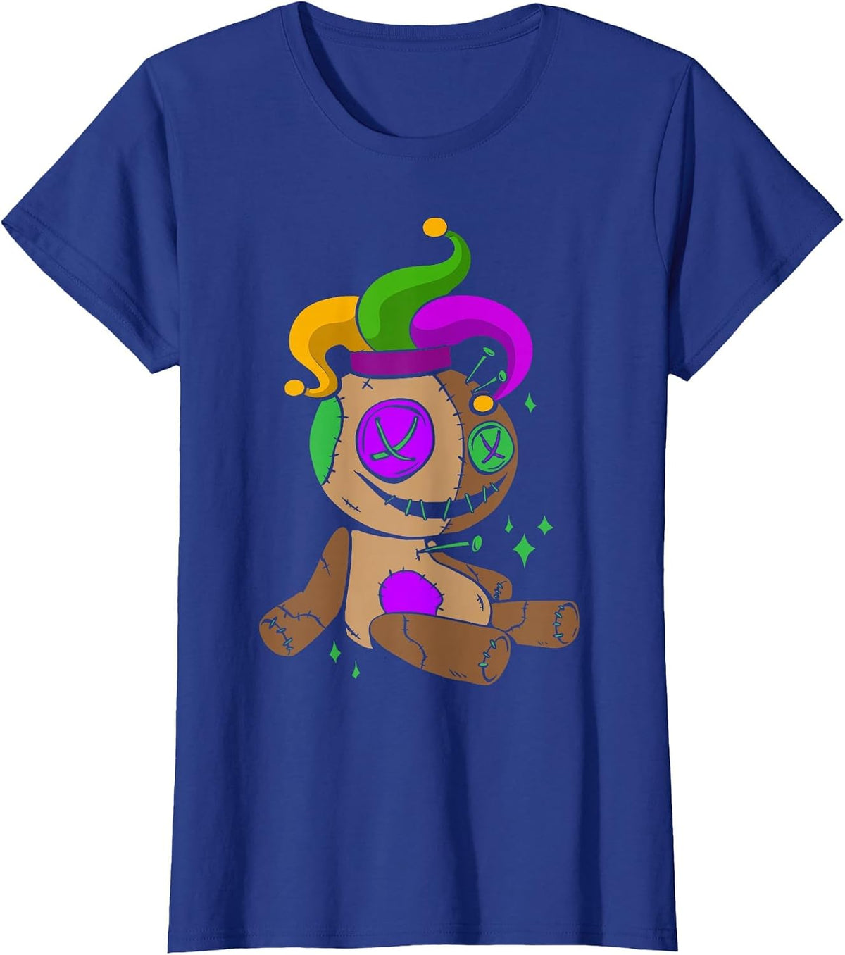 Voodoo Doll Mardi Gras New Orleans Louisiana Parade T-Shirt - Royal Blue