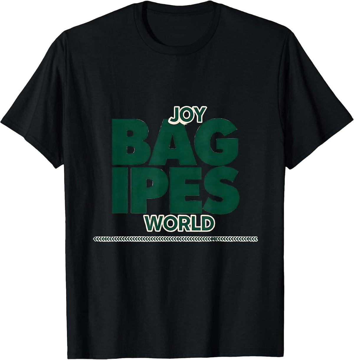 Men's Joy Bagpipes World Funny Bagpipe Player Marching Band Humor T-Shirt - Black