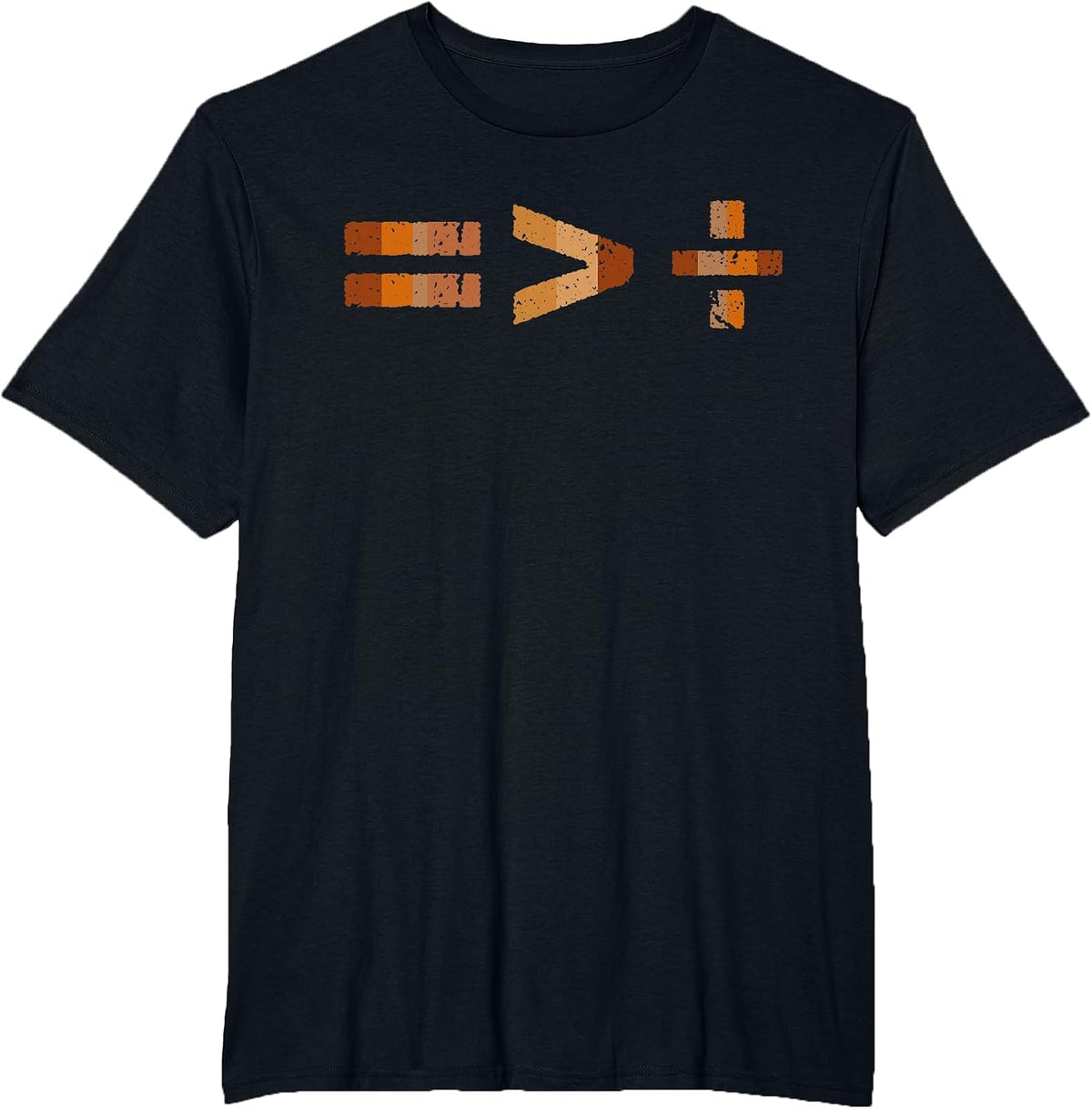 Equality is Greater Than Division Black History Month Math T-Shirt - Black