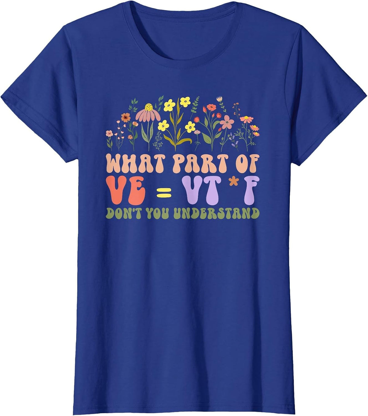 Respiratory Therapist Respiratory Therapy RT Groovy T-Shirt - Royal Blue