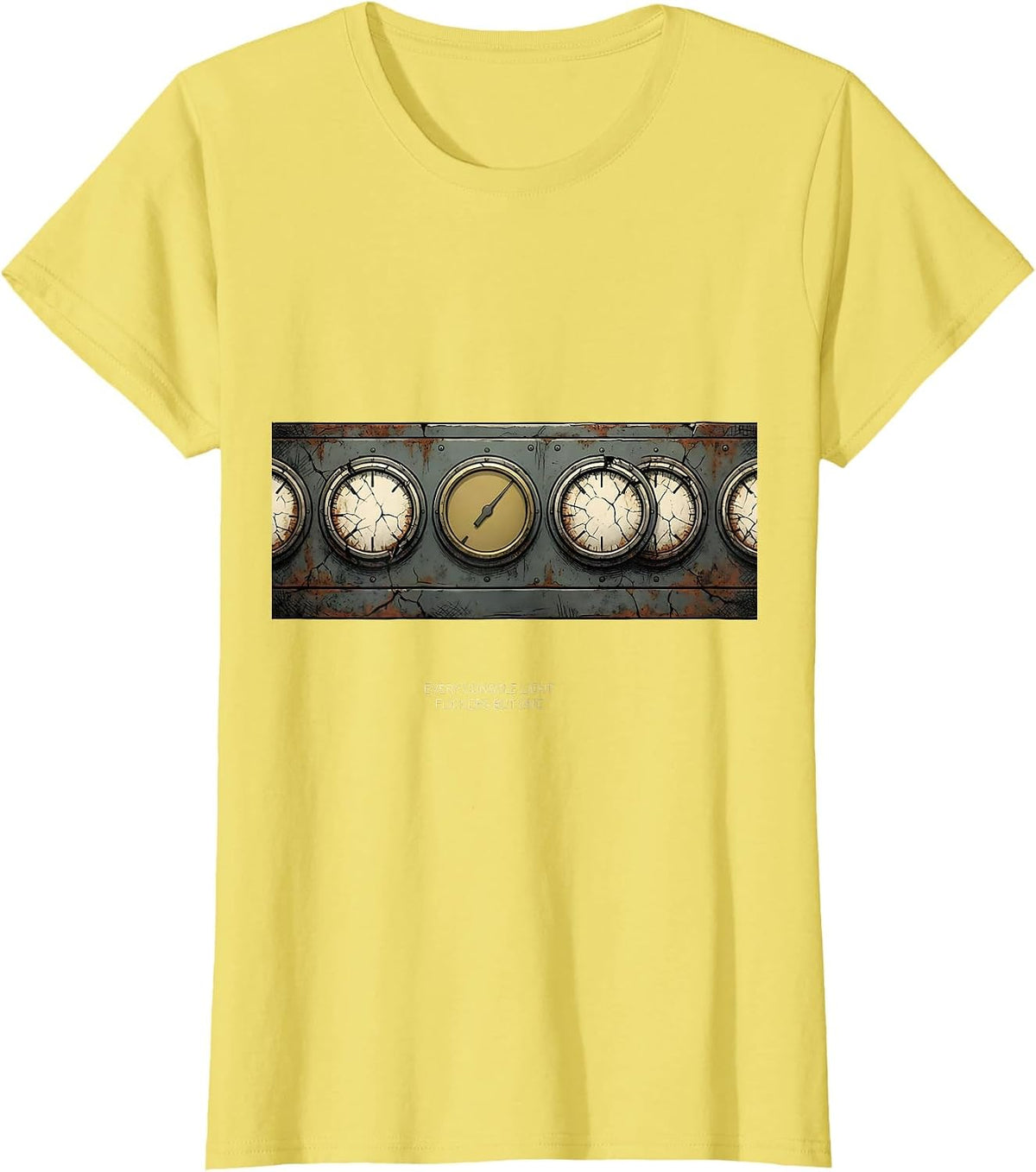 Every Console Light Flickers But One Distressed 911 T-Shirt - Lemon Yellow