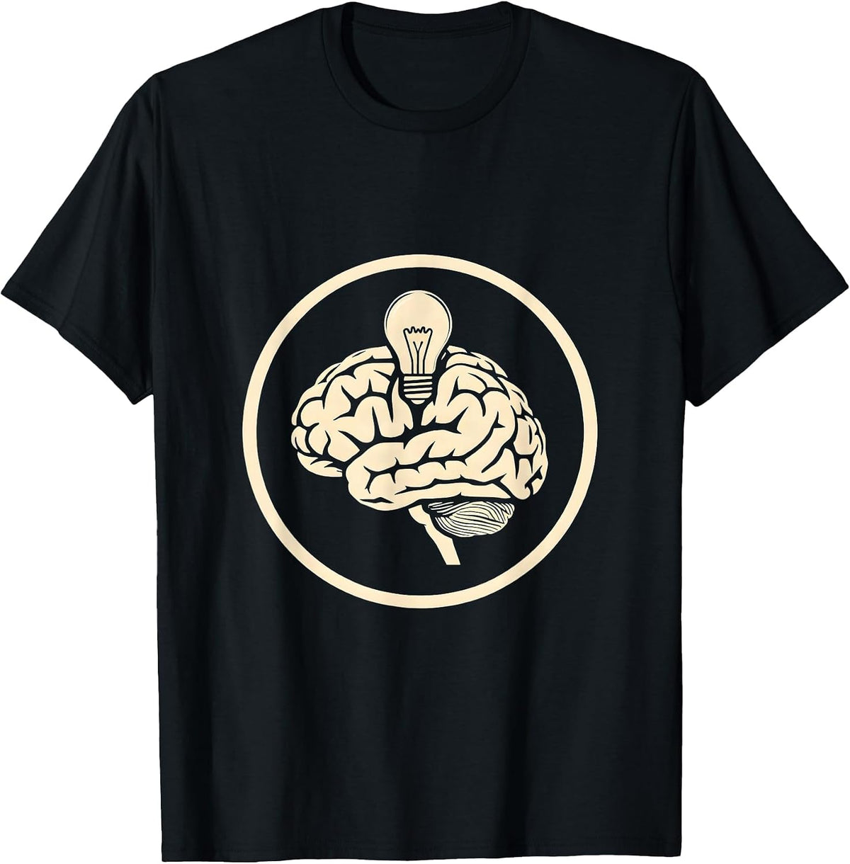 Men's Sped Teacher Brain Lightbulb Glowing Illustration T-Shirt - Black