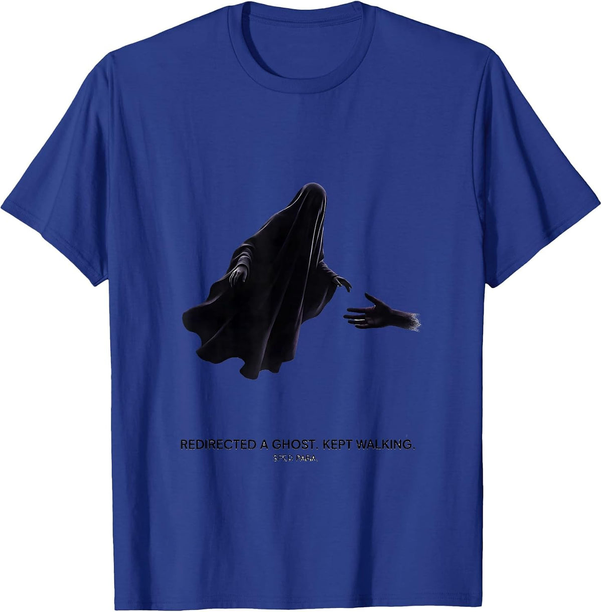 Men's Redirected A Ghost Kept Walking SPED Para Teacher T-Shirt - Royal Blue