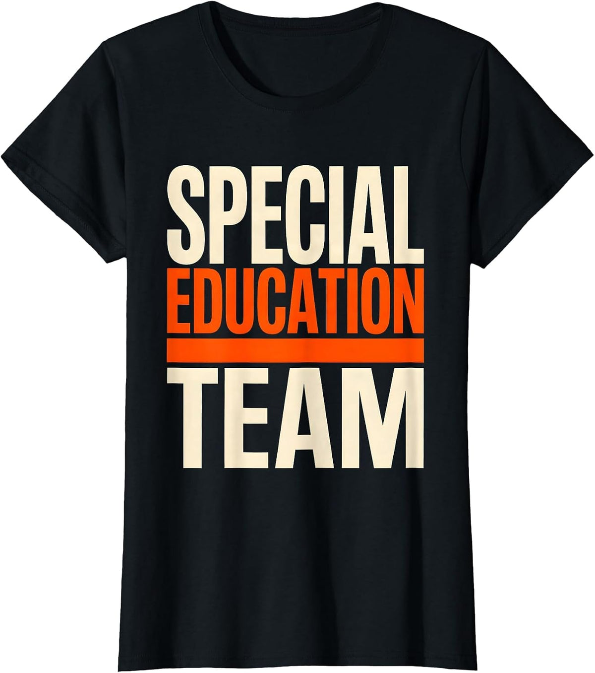 Women's Special Education Team Retro SPED Teacher Squad Pride T-Shirt - Black