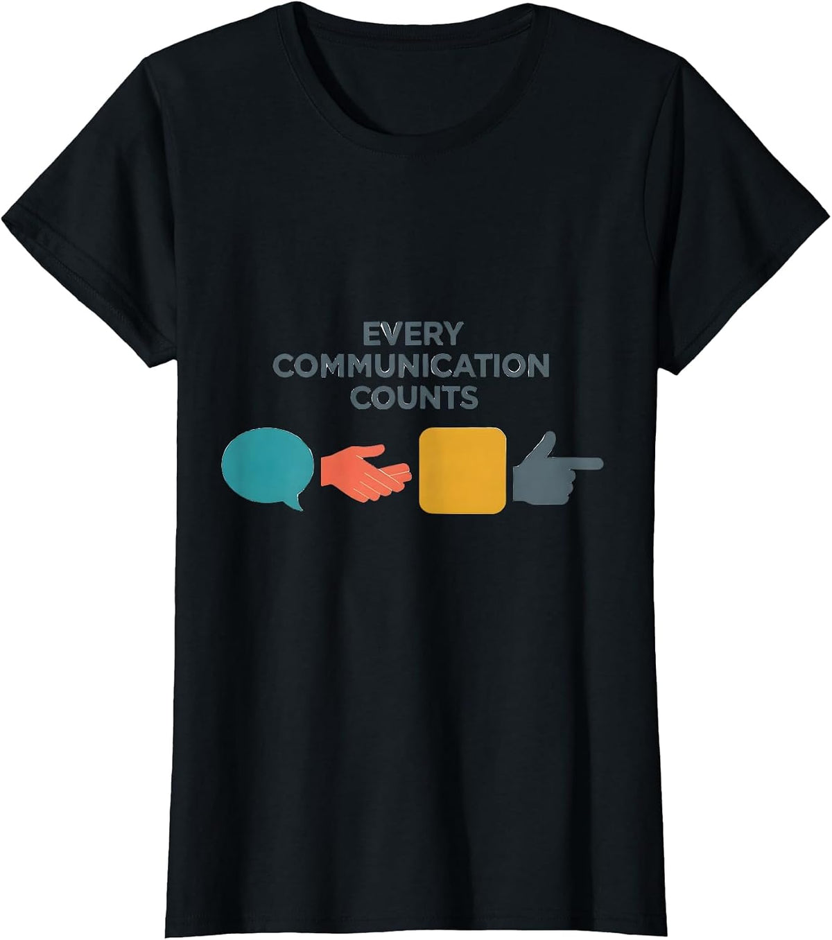 Women's Every Communication Counts Special Education Teacher SPED T-Shirt - Black