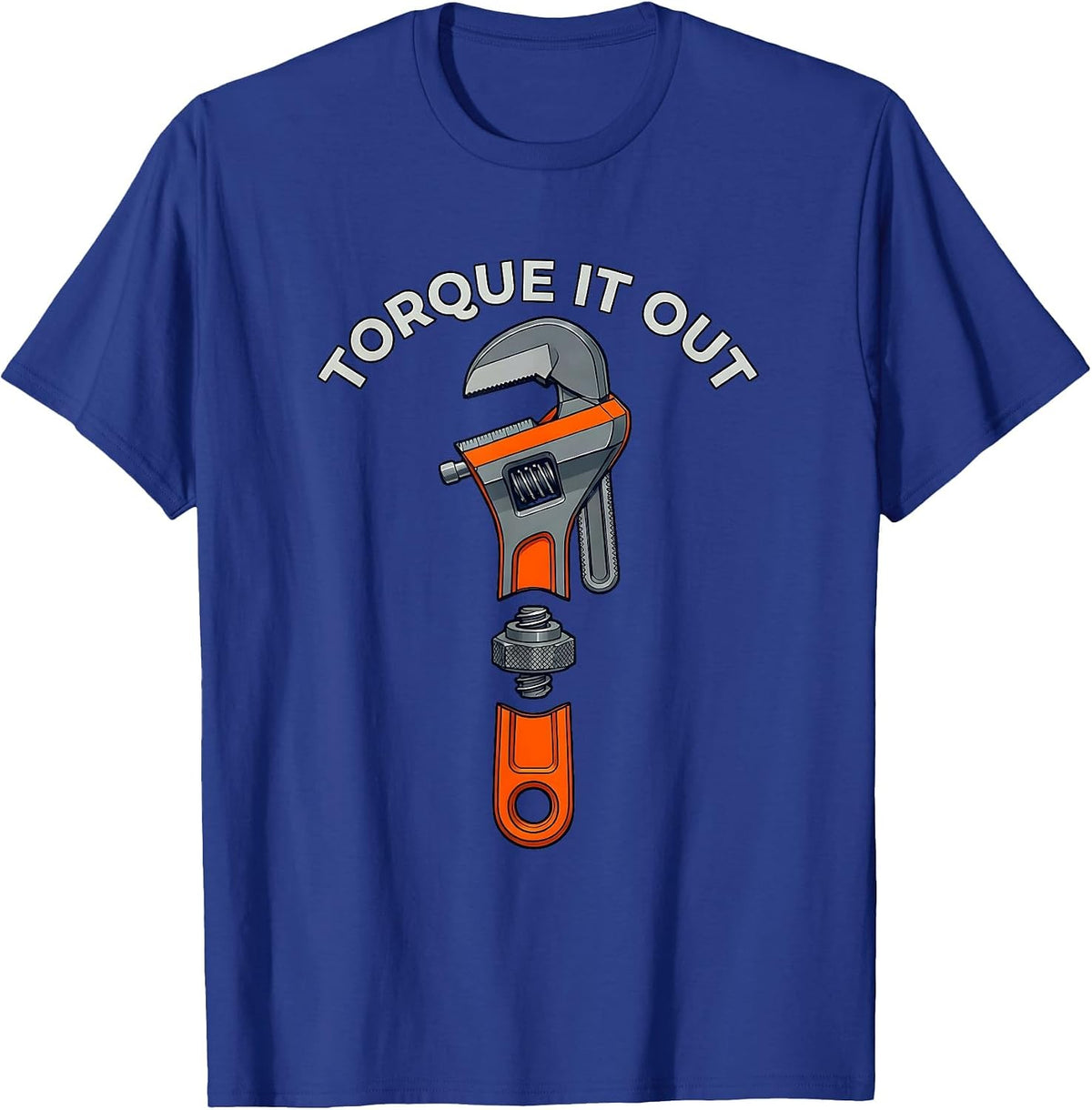 Torque It Out Mechanic Garage Design T-Shirt - Royal Blue