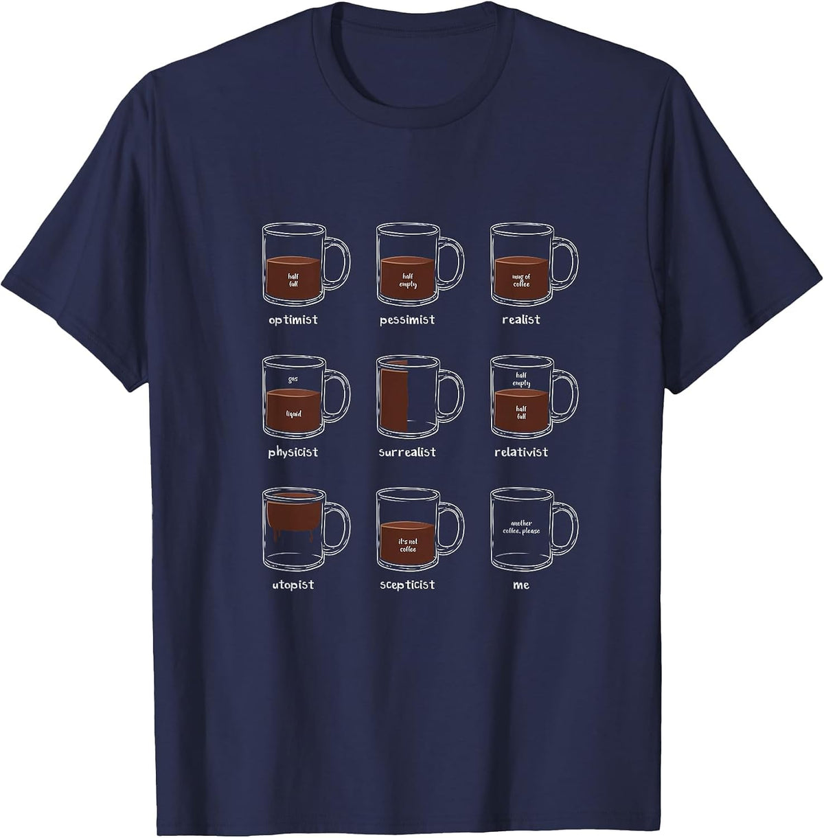 Philosophy Lover Coffee Mug Funny Philosophical Logic T-Shirt - Navy Blue