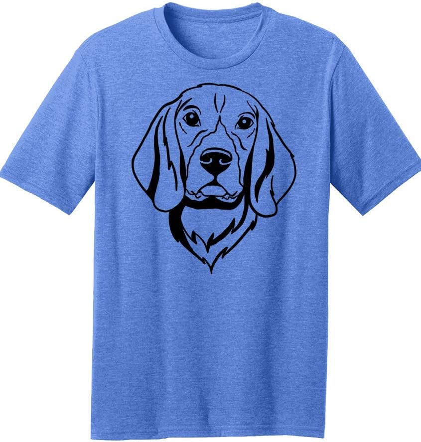 Dogline Mens Beagle Dog Lovers Graphic Tee Shirt - Heather Royal